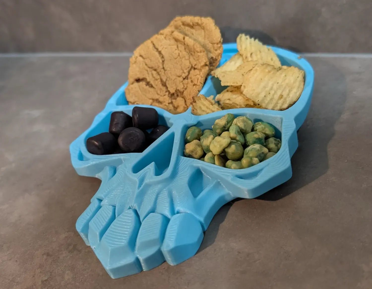 Skull Desk Caddy - Gothic Organizer White