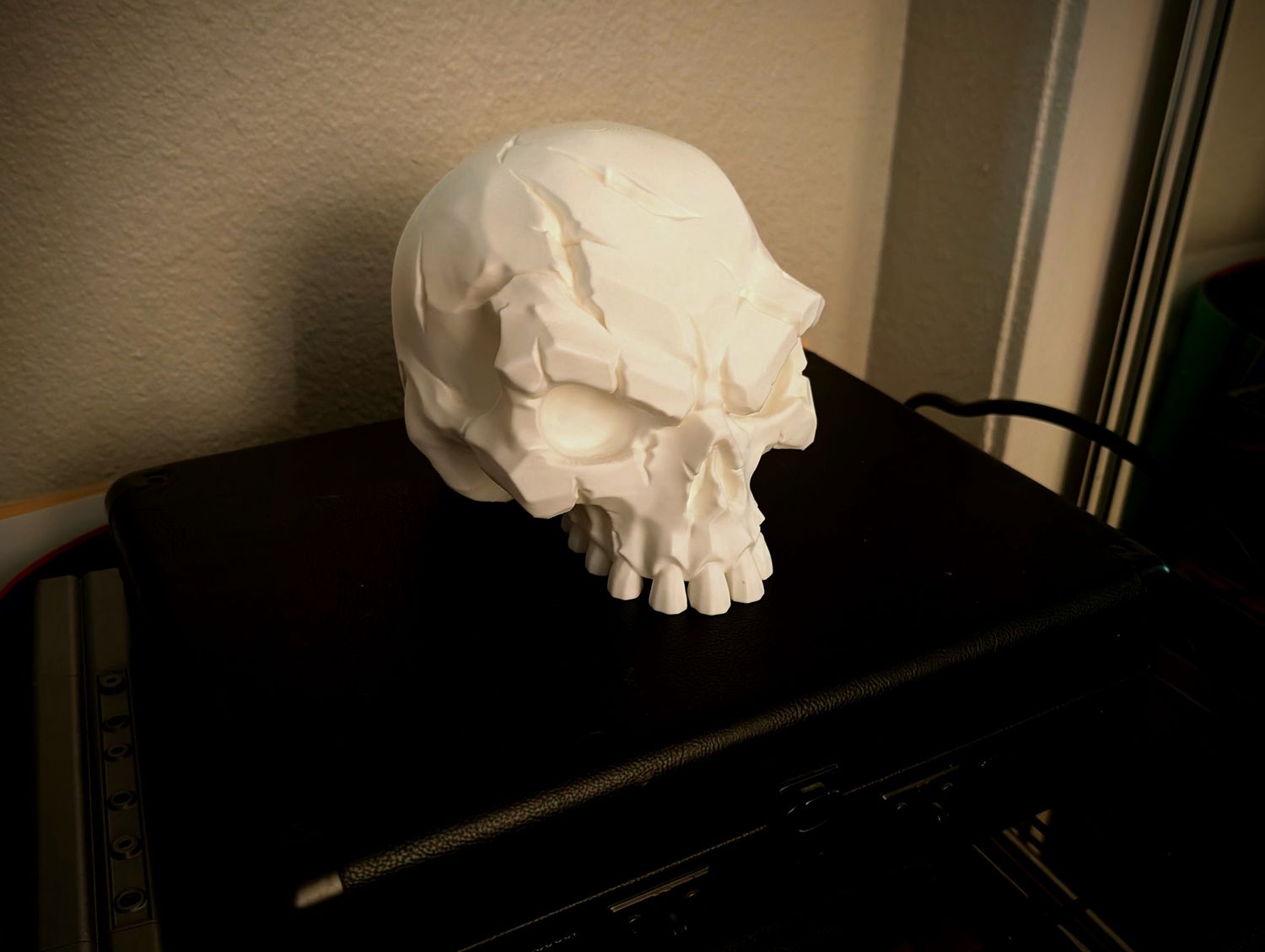 Battle-Scarred Skull – Dark Decor WHITE