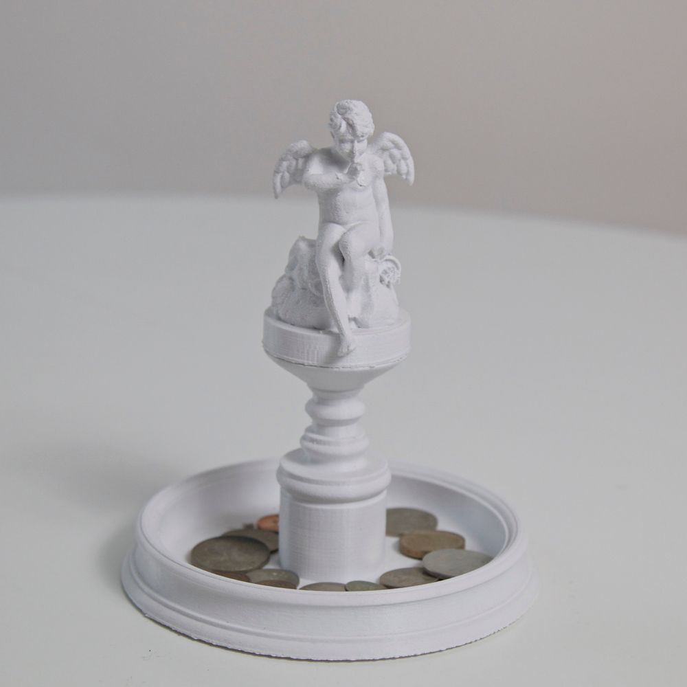White FOUNTAIN WISHES – Coin Holder