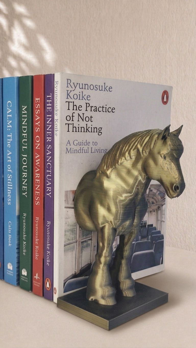 Horse Bookends – Elegant Equestrian Charm Gold