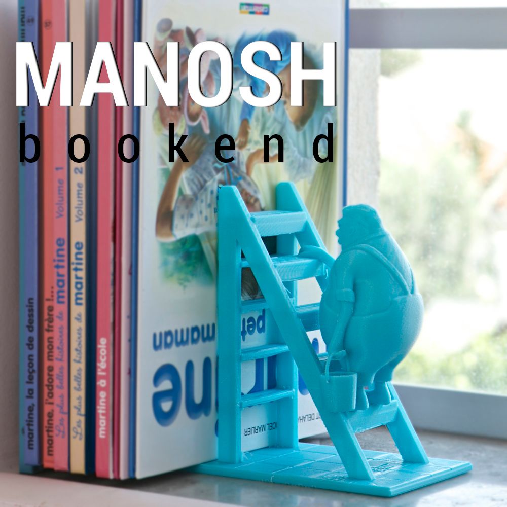 MANOSH BOOKEND – Elegant Bookshelf Blue