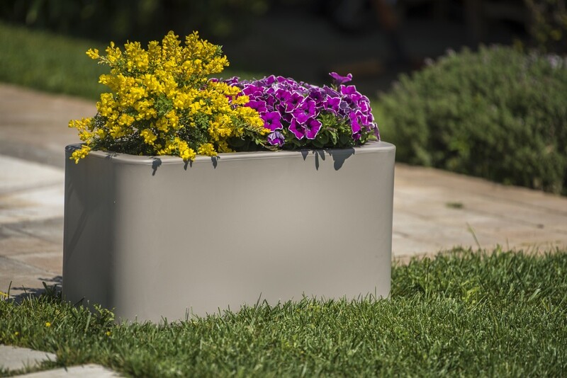 Cassetta BLOG Separè liscia moderna 70x30xH35/ H70 /H 90 cm in resina