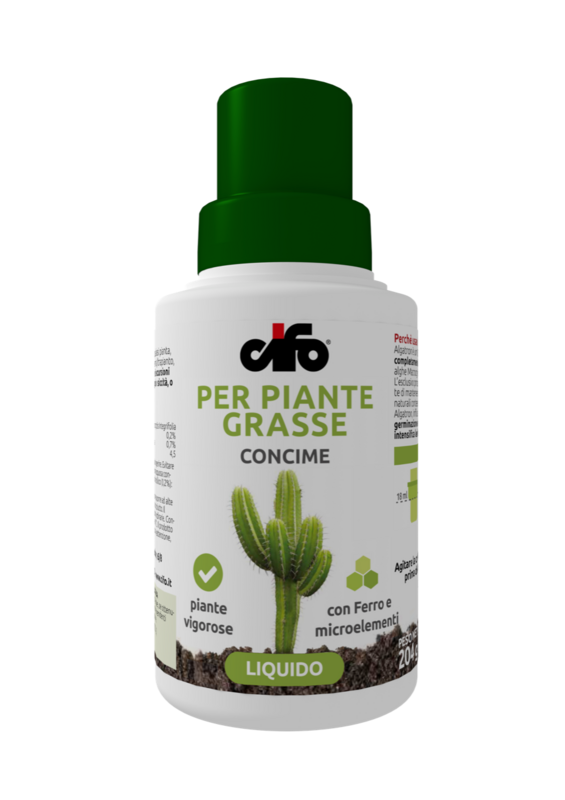CONCIME PER PIANTE GRASSE LIQUIDO NPK 3-6-12 DA 200 ML CIFO