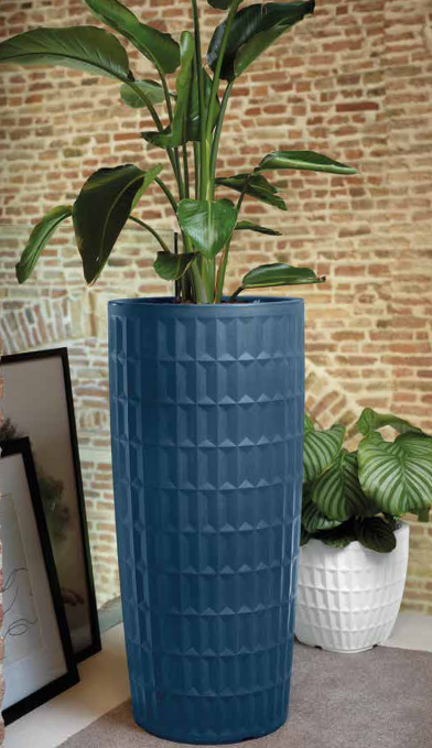 Portavaso Tondo Tyle moderno 38 x h 85 cm in resina