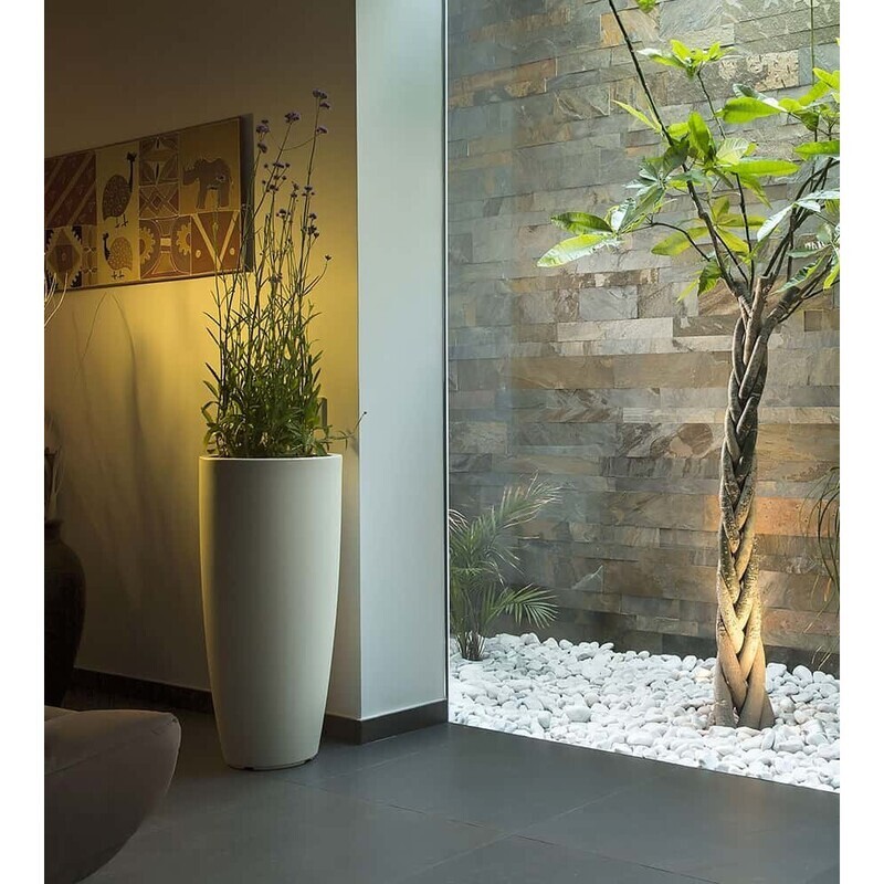 Vaso Stilo Tondo liscio moderno h 70/90 cm in resina