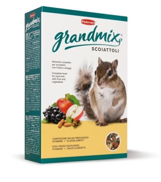 Mangime per scoiattoli Padovan Grandmix 12 confezioni da 750 gr (9 kg)