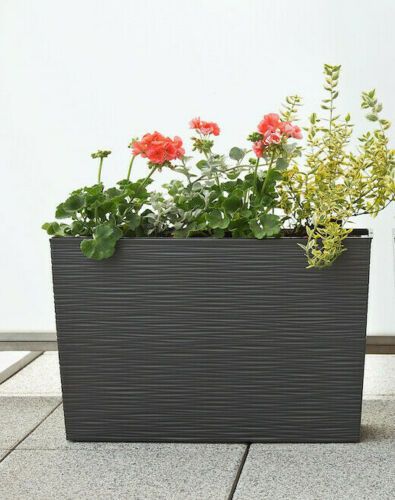 VASO WERBENA FIORIERA CASSETTA MODERNA CON VASO INTERNO ESTRAIBILE 56x19x h 36,5cm