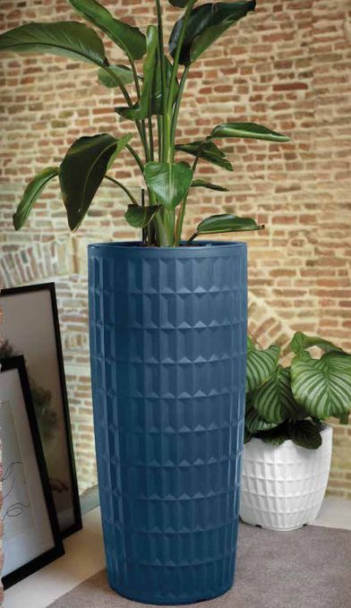 Portavaso Tondo Tyle moderno 38 x h 85 cm in resina