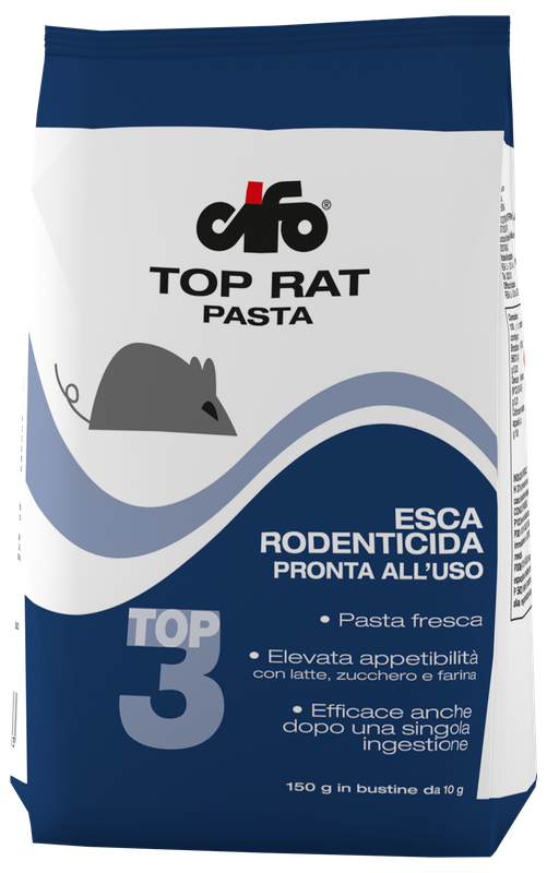 CIFO TOP RAT Veleno per Topi e Ratti  Esca Ratticida Topicida Potente e Efficace