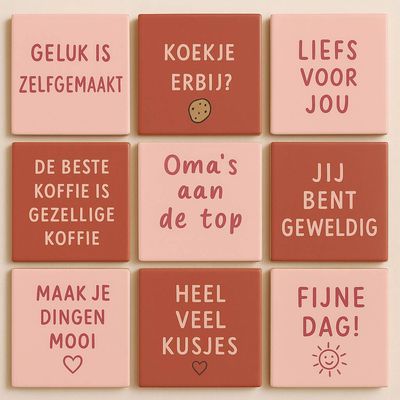 Tegeltjes met tekst