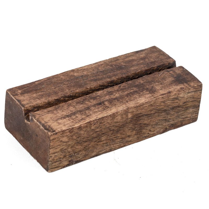 Tegeltjes houder hout walnut, geschikt voor tegels tot 15x15 cm, luxe en stabiel ontwerp.