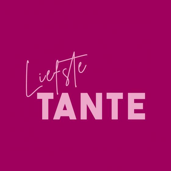 Tegeltje Liefste Tante met paarse achtergrond en roze tekst, keramiek, lief cadeau voor tante.