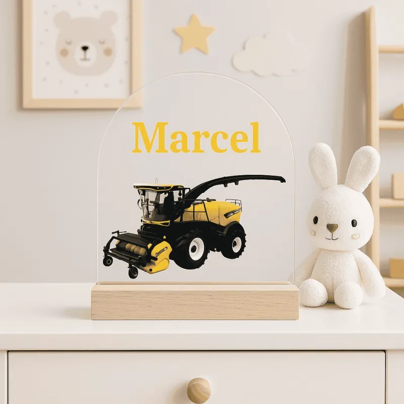 Hakselaar – New Holland – Nachtlampje met Naam – Kinderkamer Cadeau