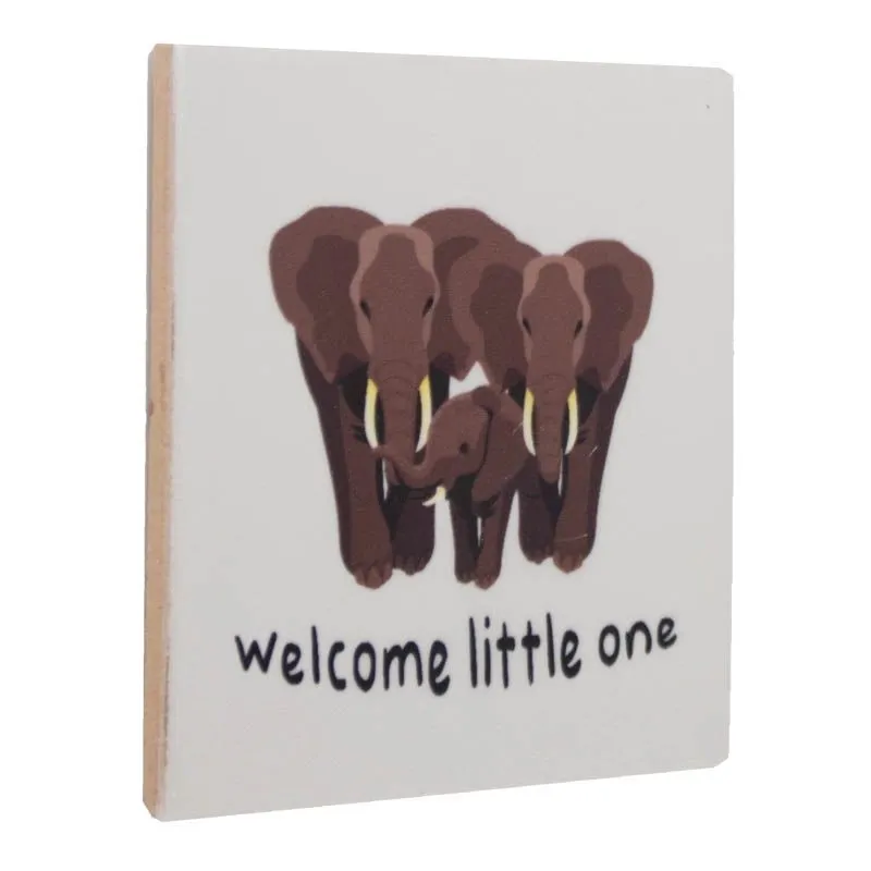 Tegeltje Olifant Welcome Little One | Lief Kraamcadeau