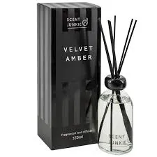 Geur diffuser Velvet Amber 150ml | Luxe Geurstokjes Scent Junkie