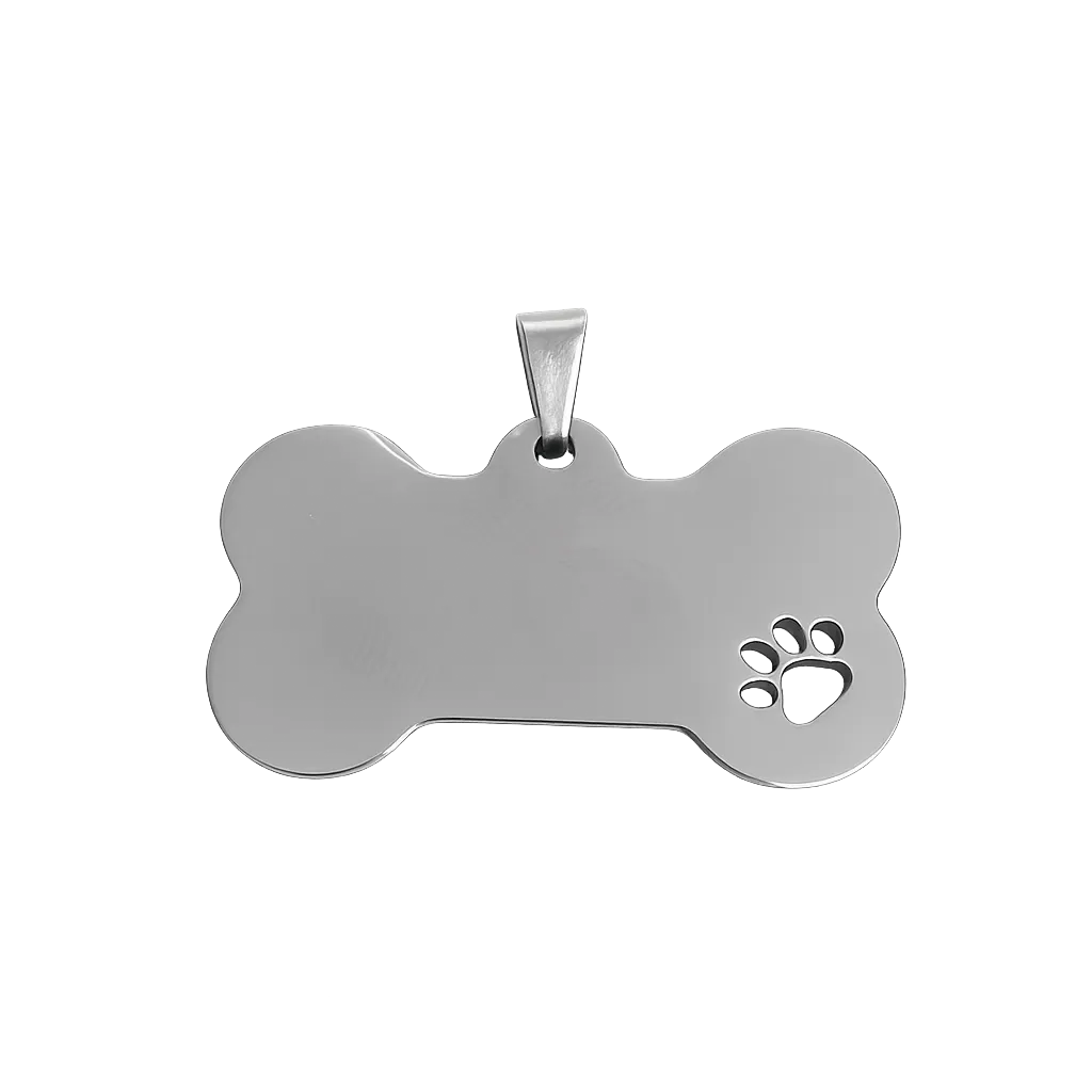 Hondenpenning 50x30 mm | Zelf Ontwerpen | Naam &amp; Telefoon