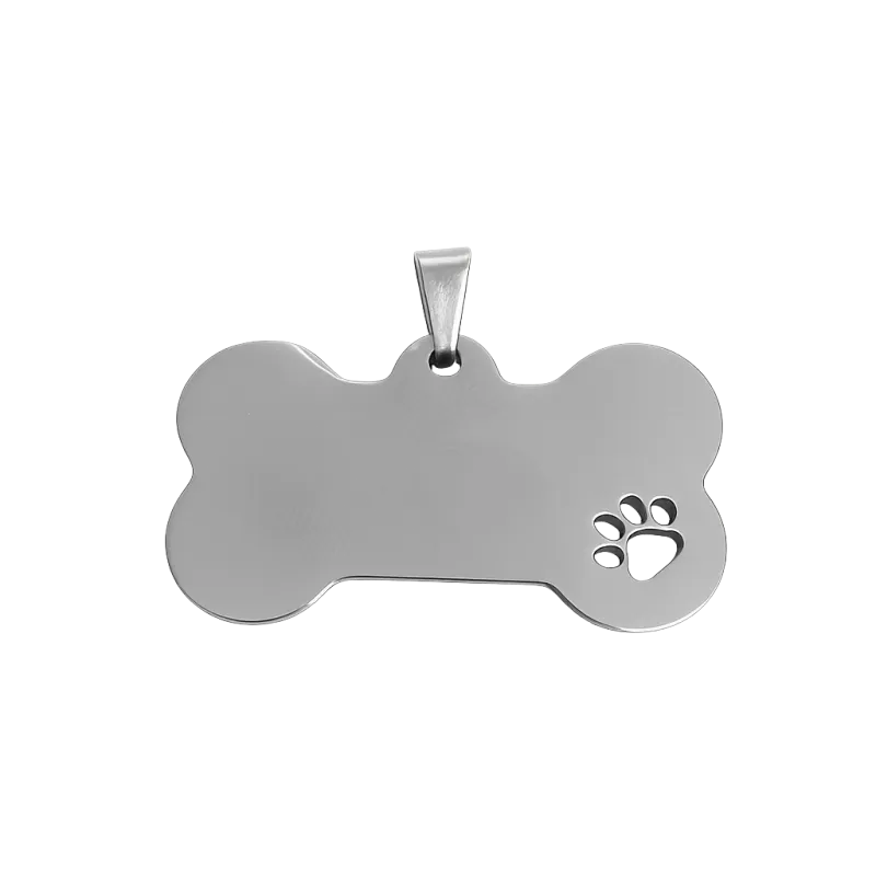 Hondenpenning 50x30 mm | Zelf Ontwerpen | Naam &amp; Telefoon