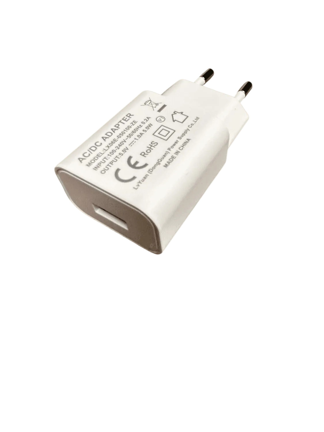 USB Adapter 5V 1A Wit | Geschikt voor LED Lampvoeten en Nachtlampjes