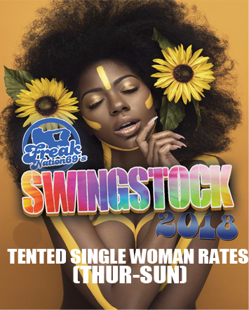 SWINGSTOCK TICKETS (TENTED SINGLE WOMEN RATES (THUR-SUN)