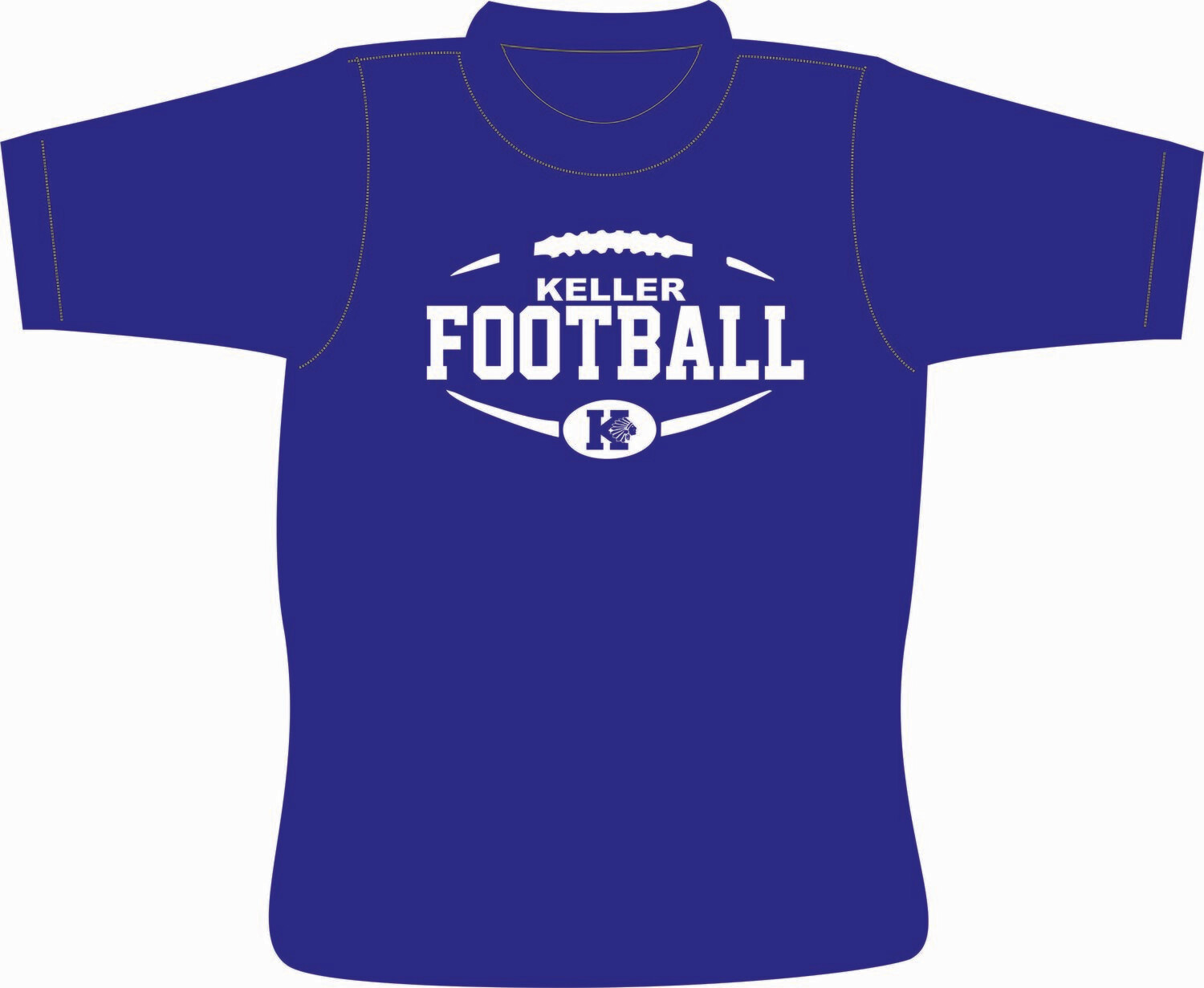 KMS Football Short Sleeve Moisture Wicking Tee (Royal)