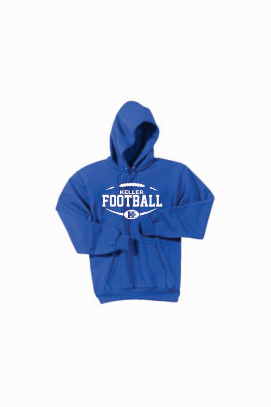 KMS Football Cotton Blend Hooded Sweatshirt (Royal)