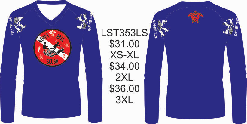 Adapt-Able Scuba LST353LS (RASH GUARD) Loose Fit

Sport-Tek® Ladies Long Sleeve PosiCharge® Competitor™ V-Neck Tee

 (Royal)