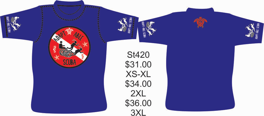 Adapt-Able Scuba ST420 (RASH GUARD)
 Sport-Tek ® Posi-UV ™ Pro Tee (Royal)