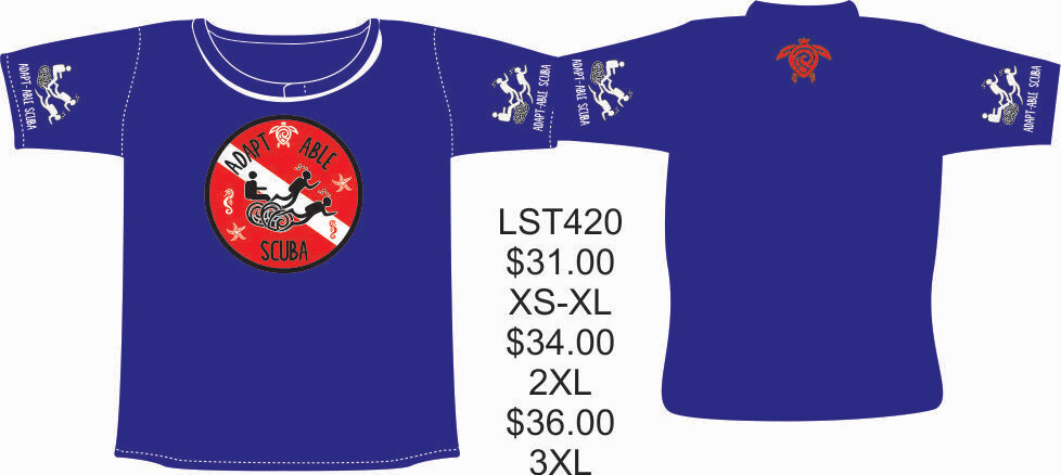 Adapt-Able Scuba LST420 (RASH GUARD) Loose Fit
Sport-Tek ® Ladies Posi-UV ™ Pro Scoop Neck Tee

 (Royal)