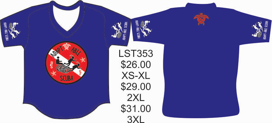 Adapt-Able Scuba LST353 (RASH GUARD)

Sport-Tek® Ladies PosiCharge® Competitor™ V-Neck Tee (Royal)