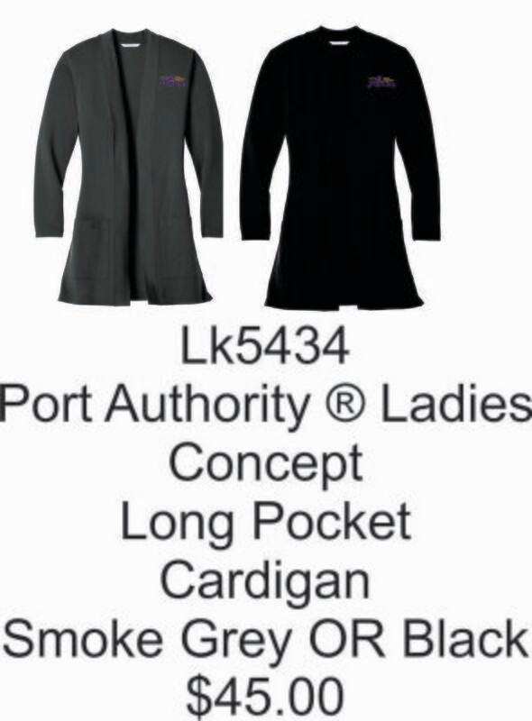 FBCS Port Authority ® Ladies Concept Long Pocket Cardigan LK5434 (Smoke Grey or Black)