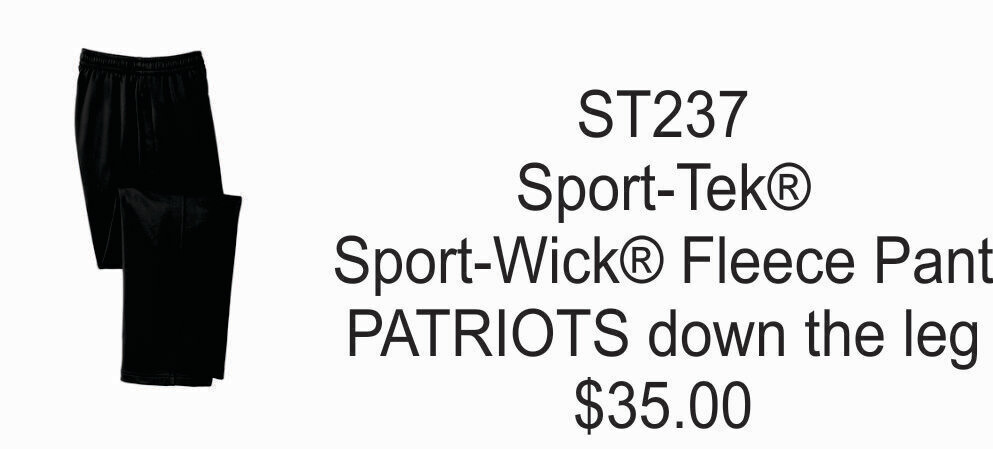 FBCS Sport-Tek® Sport-Wick® Fleece Pant ST237 (Black)