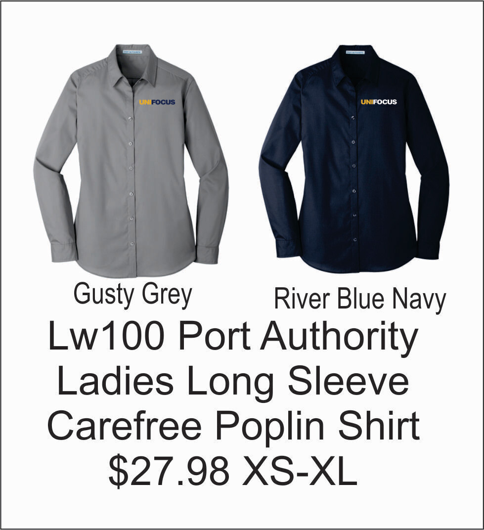 Unifocus Port Authority Ladies Long Sleeve Carefree Poplin Shirt