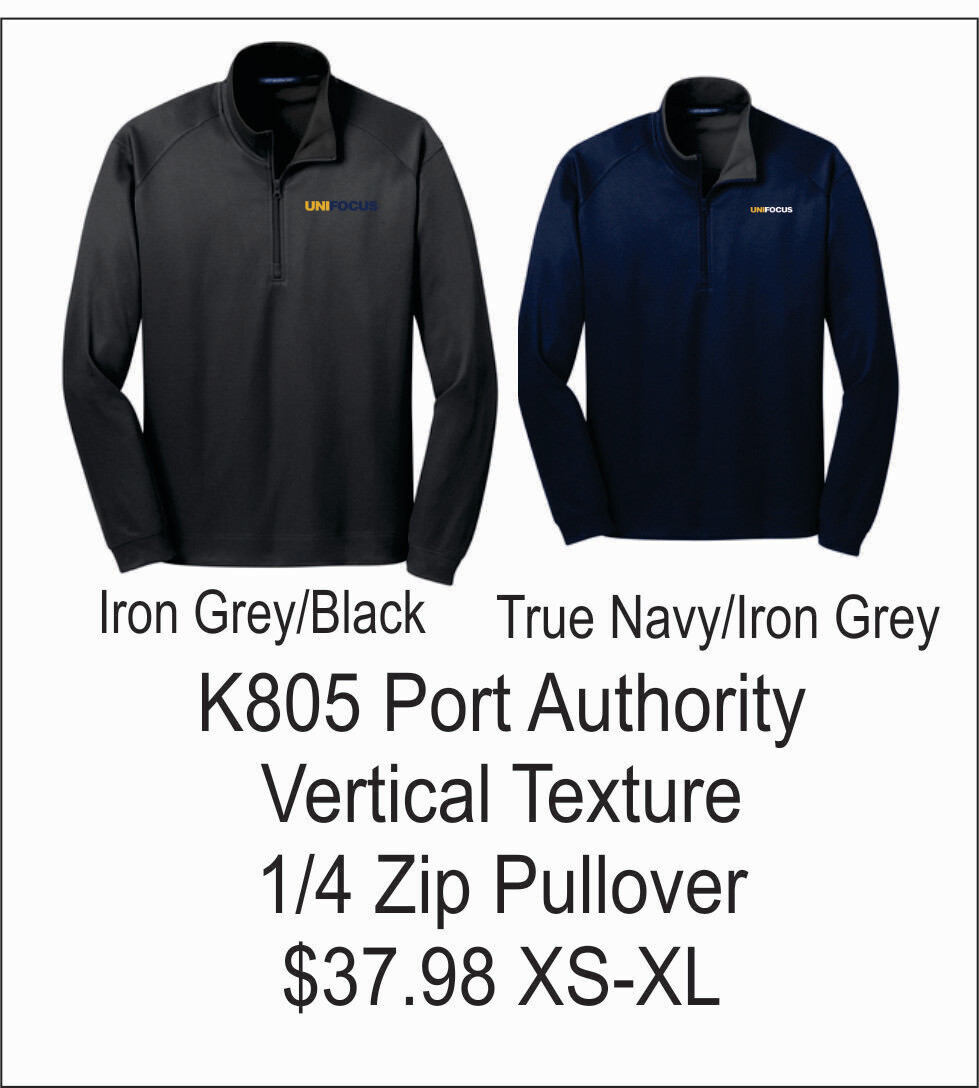 Unifocus Port Authority Vertical Texture 1/4 Zip Pullover