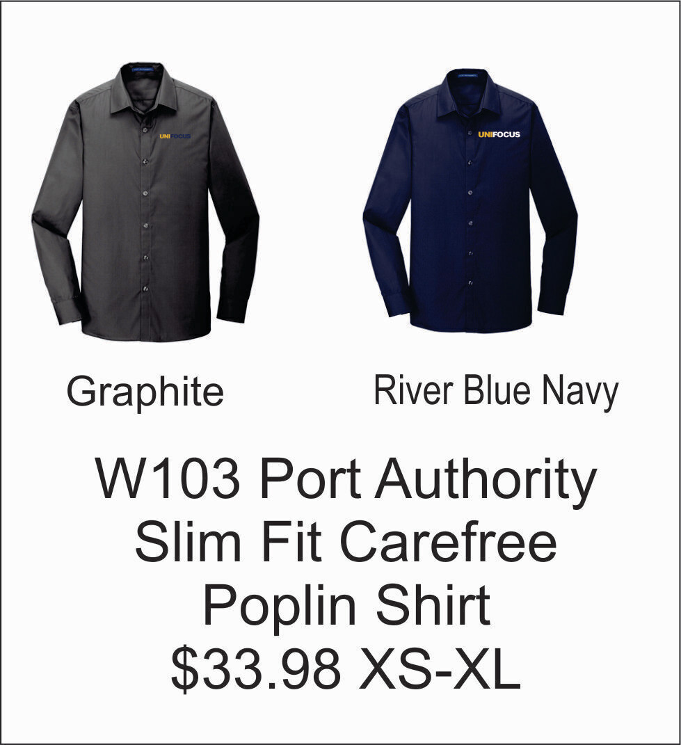 Unifocus Port Authority Slim Fit Carefree Poplin Shirt