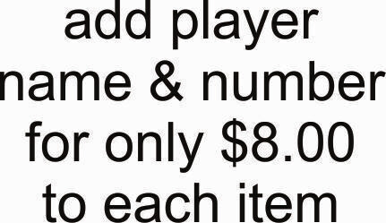 ADD LAST NAME &amp; PLAYER NUMBER