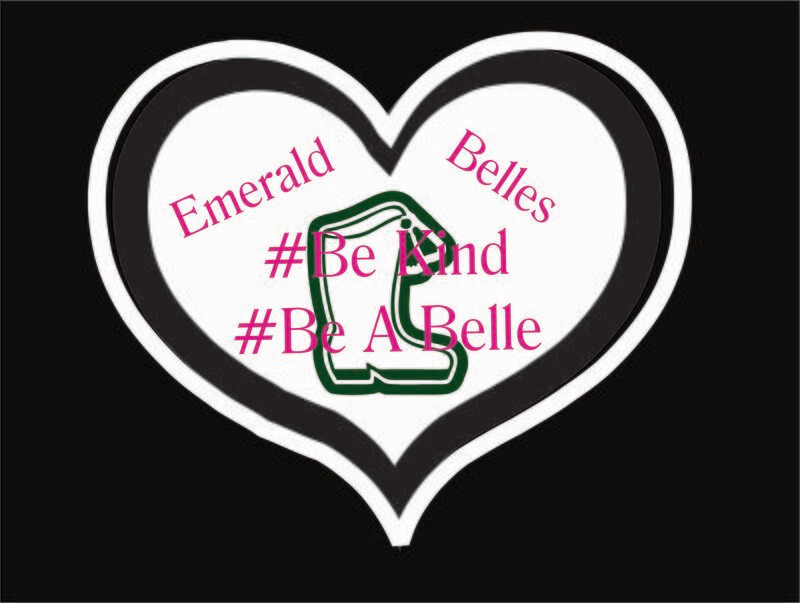 Chenille Patch - #BE KIND  # BE  A BELLE - Southlake Emerald Belles Patch (SL Colors)