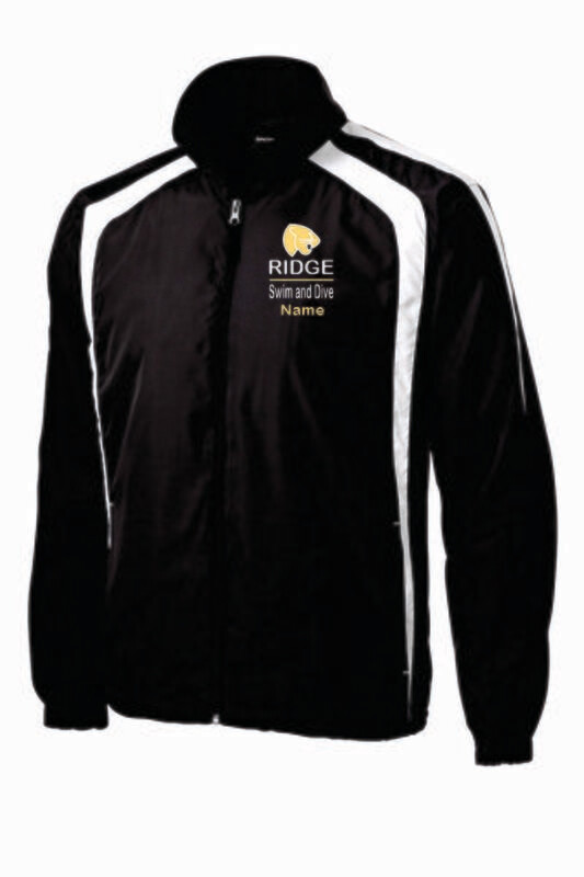 FRHS SWIM &amp; DIVE Sport Tek MEN&#39;S Cut Wind Jacket (Black/White)