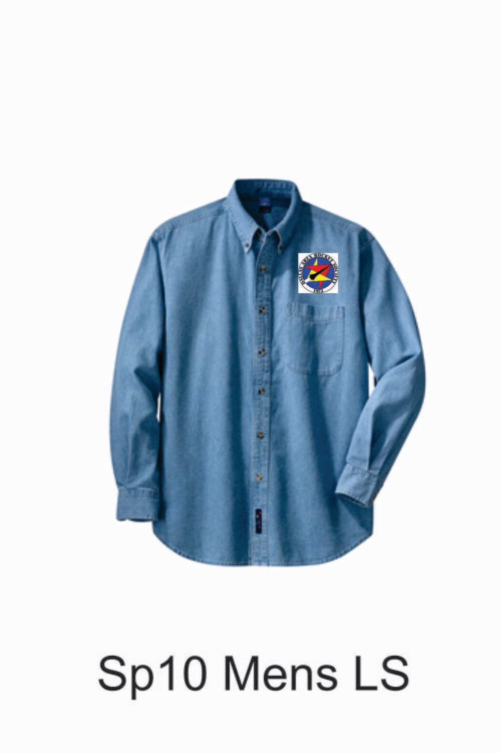 DARS Port &amp; Company® - Long Sleeve Value Denim Shirt (Faded Blue)