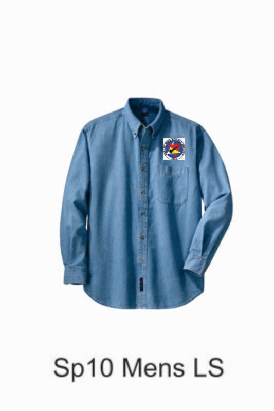 DARS Port &amp; Company® - Long Sleeve Value Denim Shirt (Faded Blue)