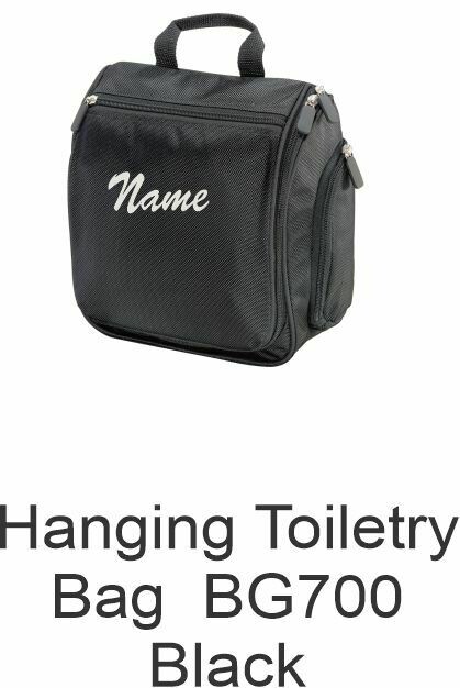 KHS Cheer Hanging Toiletry Bag with Name (Black)