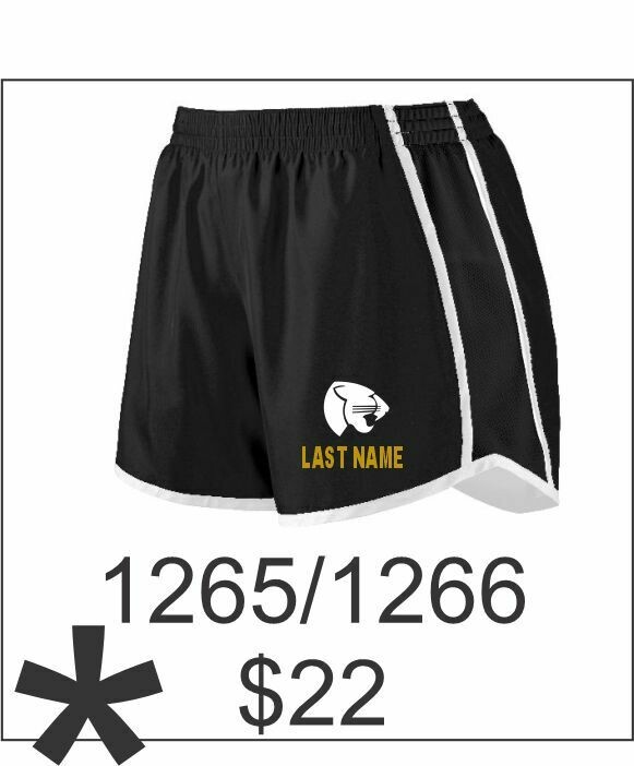 FHMS AUGUSTA SPORTSWEAR
LADIES PULSE SHORTS (Black) REQUIRED