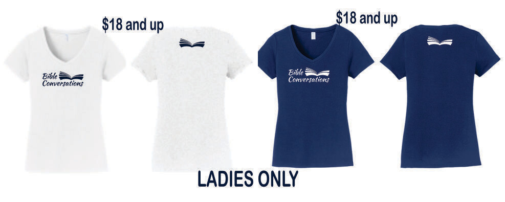 Bible Conversations Port &amp; Company® Ladies Fan Favorite™ V-Neck Tee