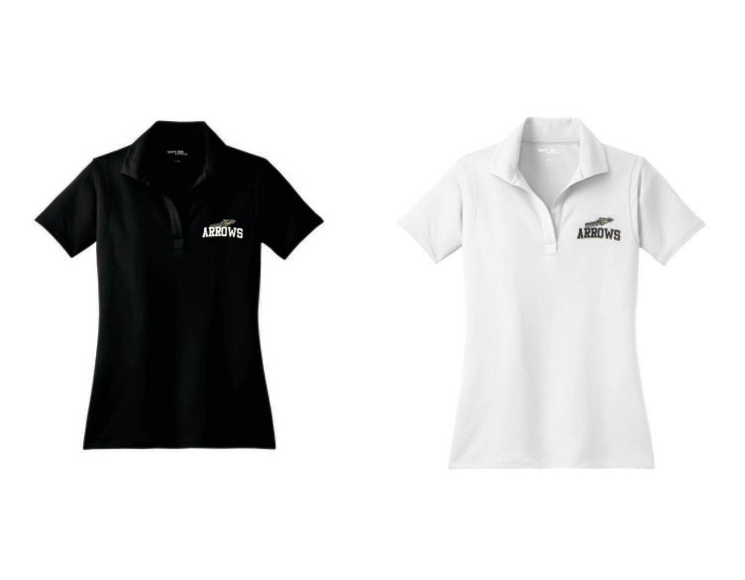 Arrows Football Women&#39;s Polo (Black/Vegas Gold/White)