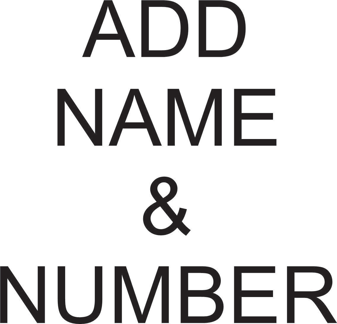 Venom add Name &amp; Number