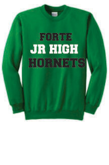AZLE FORTE JR HIGH Port &amp; Company® Core Fleece Pullover Hooded Sweatshirt (Kelly Green)