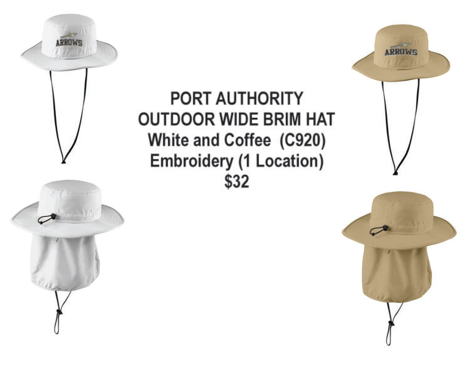 Arrows Port Authority® Outdoor Wide-Brim Hat