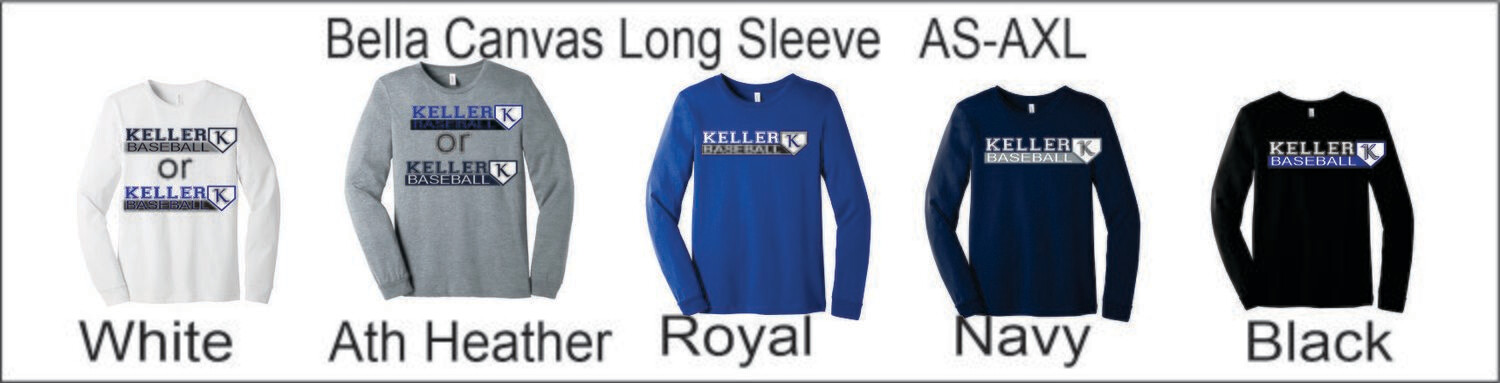 KYA Baseball BELLA+CANVAS® Unisex Long Sleeve Tee (ADULT ONLY)