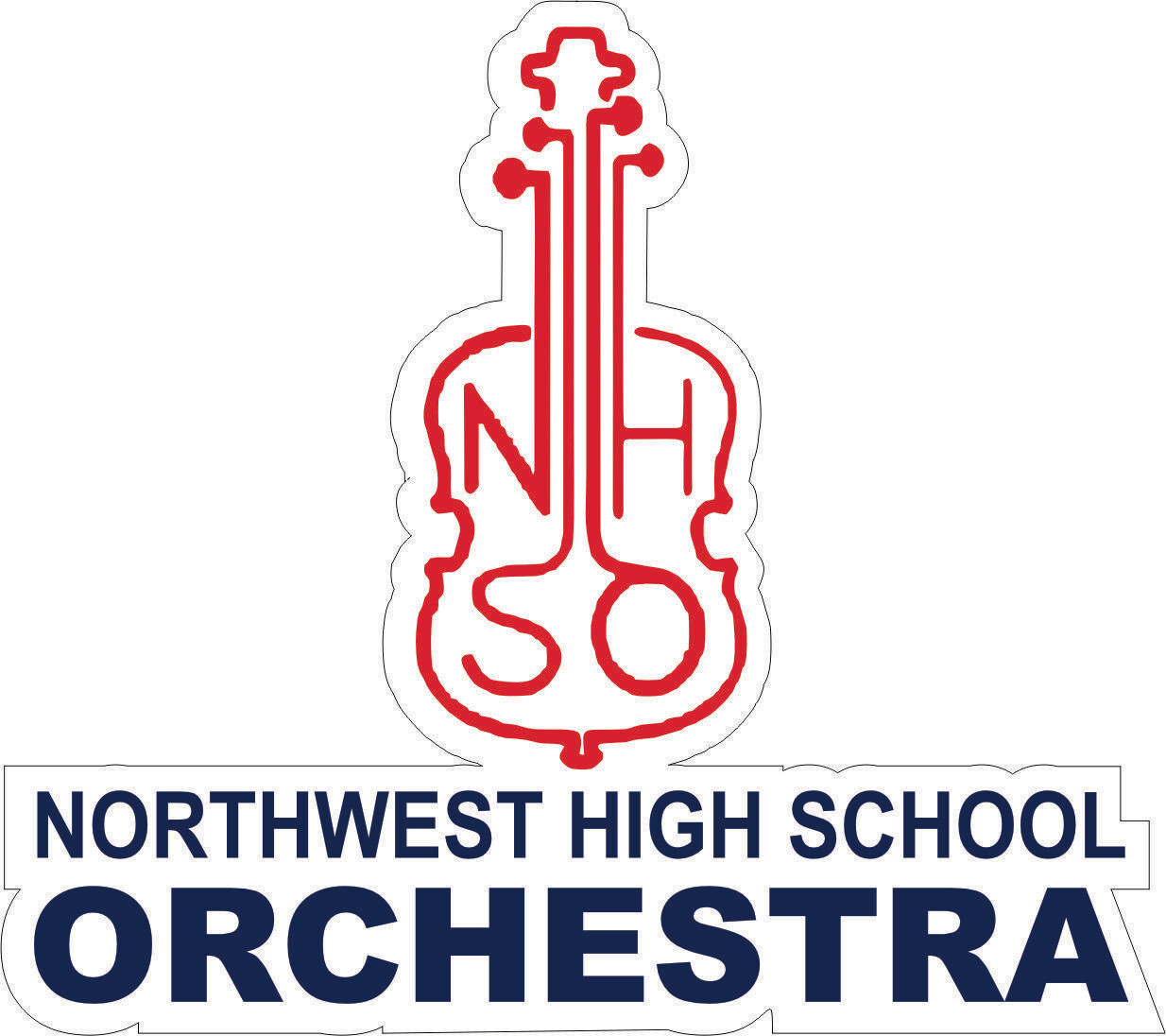 NW ORCHESTRA WINDOW DECAL (ABOUT 5&quot; TALL)