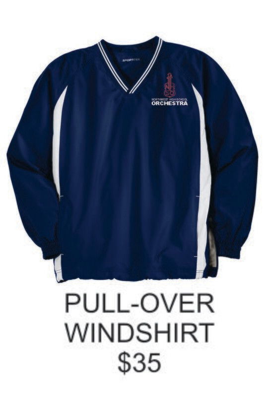 NW Orchestra Sport-Tek® Tipped V-Neck Raglan Wind Shirt