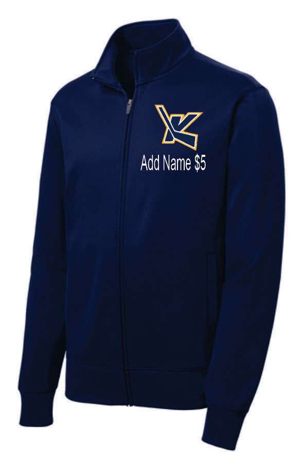 Keller Hockey Sport-Tek® Sport-Wick® Fleece Full-Zip Jacket (Navy)